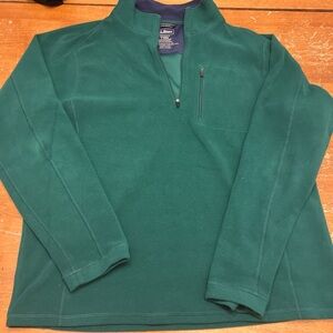 L.L. Bean Green Fleece Pullover